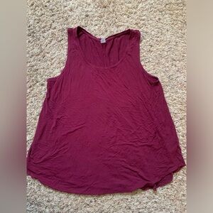 Old Navy Luxe Sleeveless Tank Top Maroon size large
